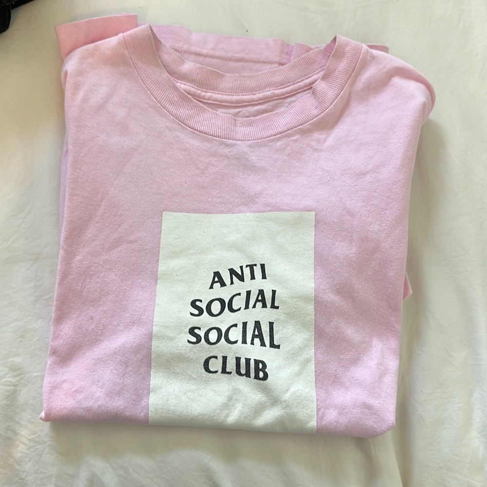 Pink Anti Social Social Club tee size S